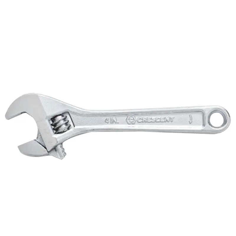 Crescent AC24VS Adjustable Wrench, 4 in OAL, 1/2 in Jaw, Steel, Chrome