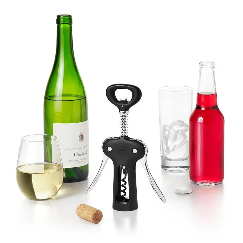 Good Grips 11245400 Winged Corkscrew with Bottle Opener, Zinc