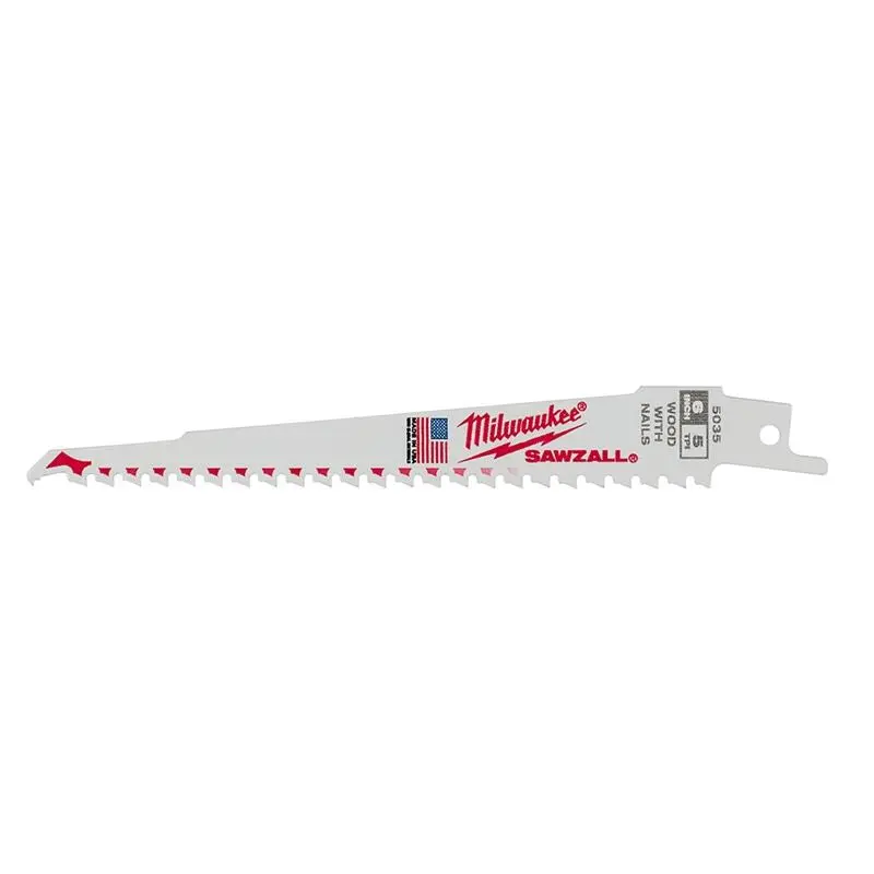 48-00-5035 6 in. 5 TPI SAWZALL Blades - 5 Pack
