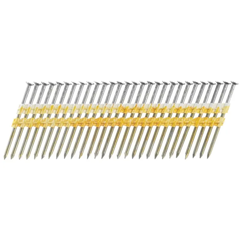 Senco KD27APBSN Collated Nail, 3 in L, Steel, Bright Basic, Full Round Head, Smooth Shank
