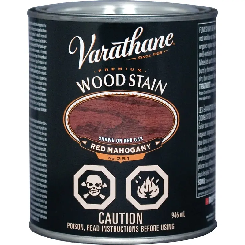 Varathane Y215322H Stain, Red Mahogany, Liquid, 946 mL