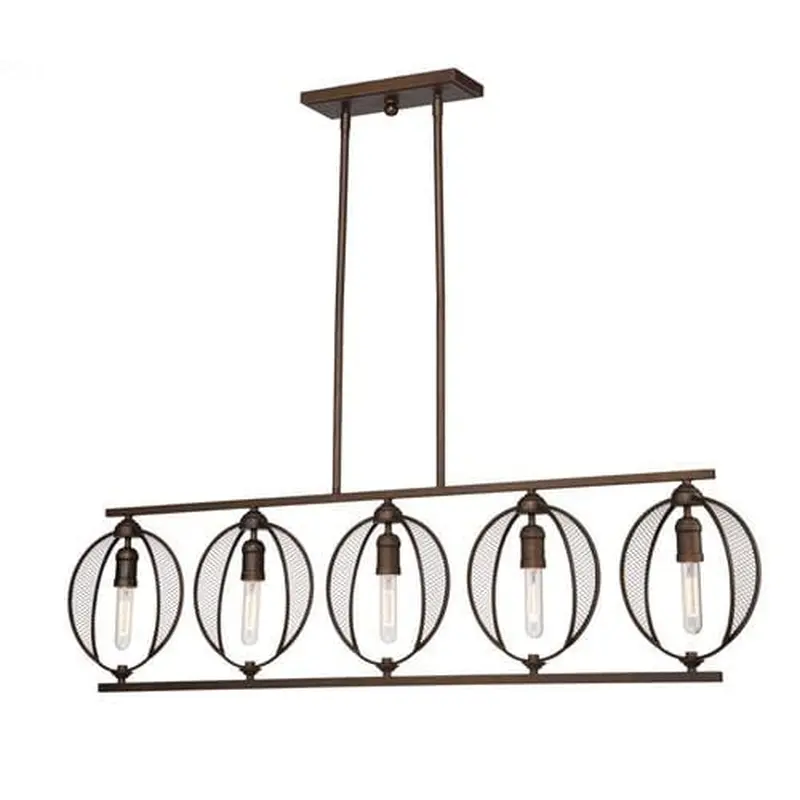 ARTCRAFT Linden Bronze Transitional Linear Kitchen Island Light