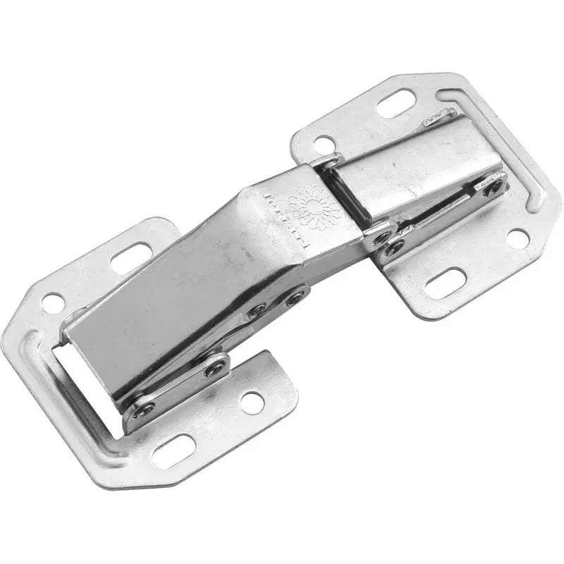 3 in. x 1-3/10 in. Bright Nickel Euro Full Overlay 90 Degree Frameless Hinge0.2 / each