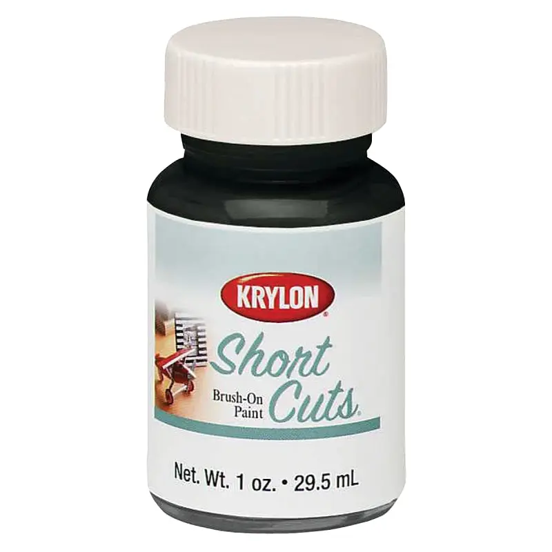 Krylon KSCB026 Craft Enamel Paint, High-Gloss, Black, 1 oz, Bottle