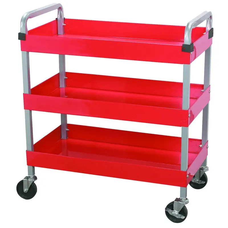 30 In. x 16 In. Three Shelf Steel Service Cart
