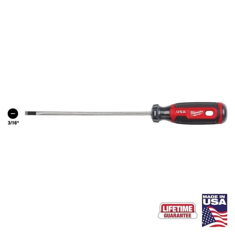 Milwaukee MT212 3/16in Cabinet 6in Cushion Grip Screwdriver (USA)