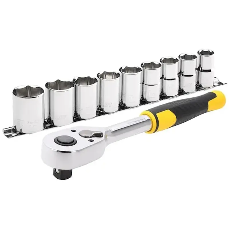 Stanley 1/2 inch 72 Tooth Ratchet and Socket Set 10 Piece | STMT82671-0