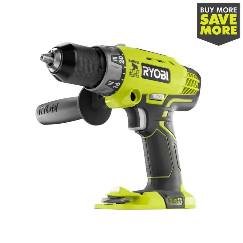 18-Volt ONE  Cordless 1/2 in. Hammer Drill/Driver (Tool Only) with HandleTool Only / 4.04