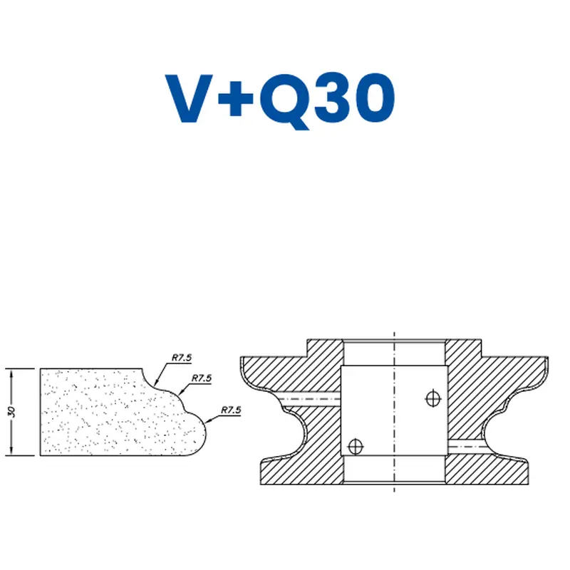 V Q30(30mm Ogee Bull - Line 60 (Bore 35))EHS Kit (All materials high speed) / Breaker