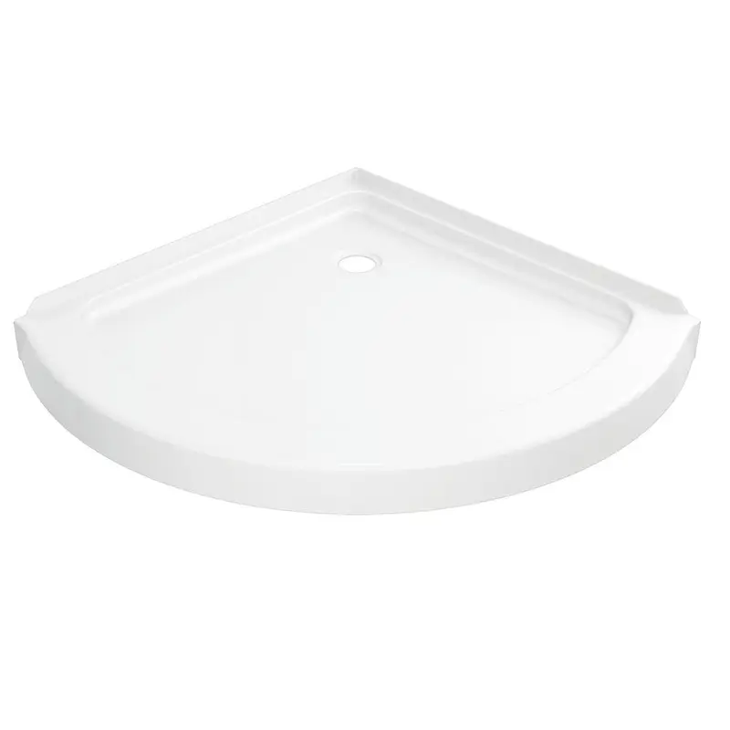 46 in. x 38 in. Single Threshold Corner Shower Base in White