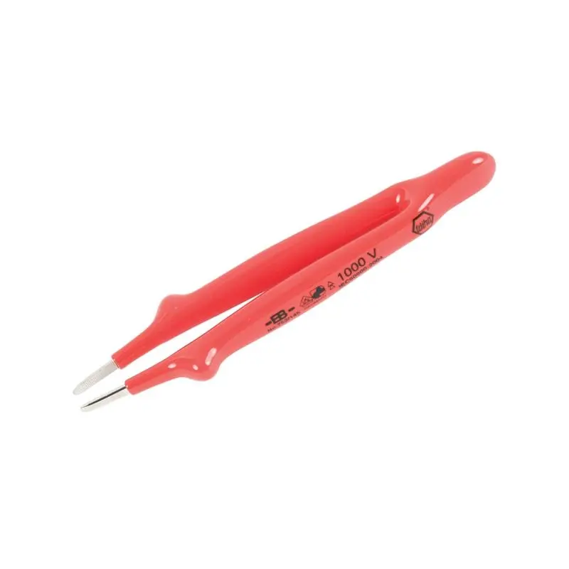 Wiha Insulated Straight Blunt Tip Tweezers 6in